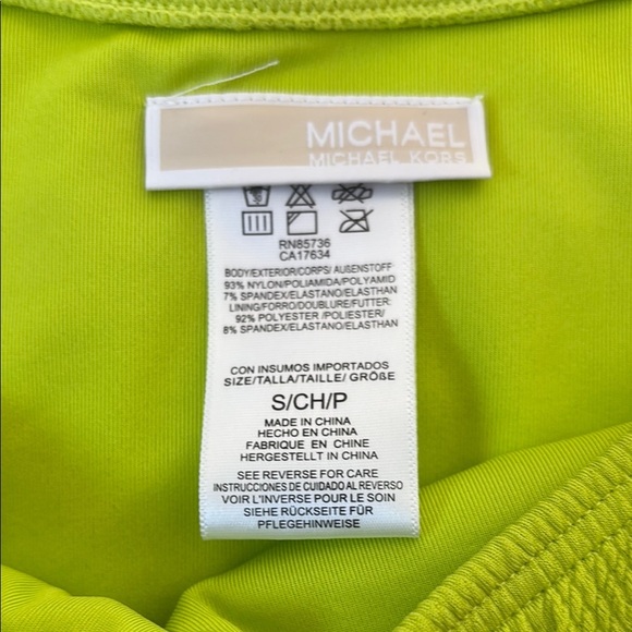 NWT $70 Michael Kors Limeade Green Silver Keyhole Bikini Bottoms 0062 - Picture 7 of 11